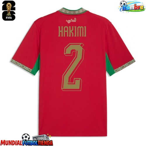 Camiseta Marruecos Achraf Hakimi #2 Primera Equipación Replica Mundial 2026 mangas cortas